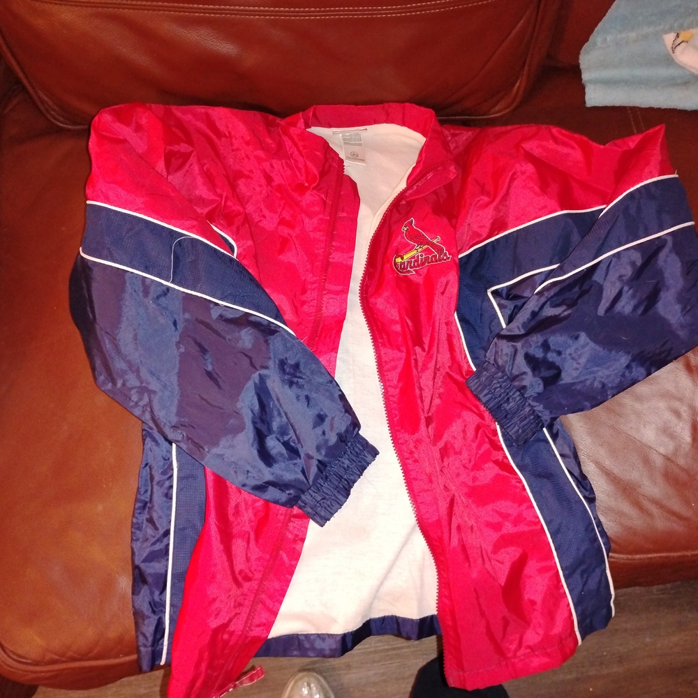 Vibrant Red and Navy Kids Raincoat